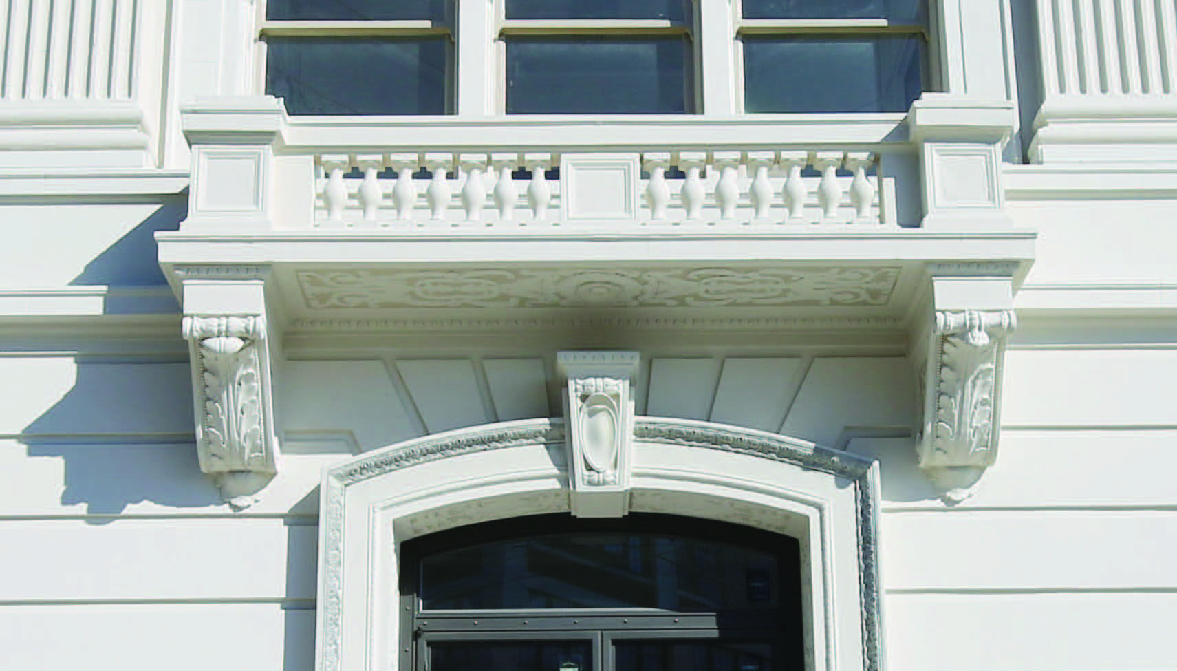 Front detail of front entry 